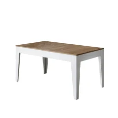 ITAMOBY Cico Mix (90x160/220 cm) - hrast, barva nog: bela - raztegljiva jedilna miza