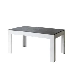 ITAMOBY Bibi Mix (90x160/220 cm) - antracit, barva nog: bela - raztegljiva jedilna miza