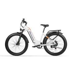 Električno kolo Shengmilo za odrasle, 500 W Motor Step-Up električno kolo, 840 Wh Samsung SAMSUNG Li-ion baterija Fat Tire električno kolo, mehanska kolutna zavora, 7-stopenjski, MX06, belo