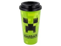 Stor Double Wall Coffee Glass 520 ML Minecraft, Smola, Večbarvno, 1 Unidad (Paquete de 1)