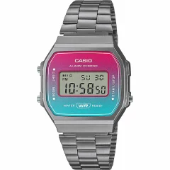 Ura uniseks Casio ICONIC - RETRO VAPORTHEME SERIE Srebrna (Ø 35 mm)