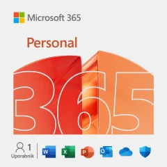 MICROSOFT Microsoft 365 Personal (slovenski) 1-letna naročnina pisarniški paket