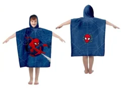 Brisača Poncho Spiderman za otroke | Otroška pončo brisača Spiderman za plažo ali bazen | Poncho Marvel bombažna brisača s kapuco