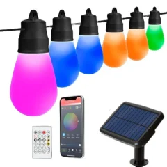 Zunanja solarna veriga RGBIC smart bluetooth 30 LED 13m