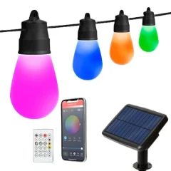 Zunanja solarna veriga RGBIC smart bluetooth 15 LED 6,5m