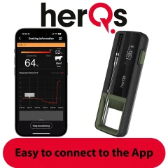 HerQs - Single Max - BBQ termometer - kuhinjski termometer, žar, digitalni, temperatura jedra, termometer za meso, Bluetooth, aplikacija, brezžični, t