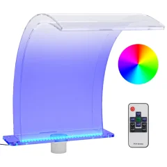vidaXL Fontana za bazen z RGB LED lučkami in priključkom akril 50 cm