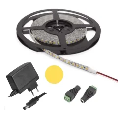 Set LED trak 4,8W/m 300 LED 2700K 5m + napajalnik 30W + ženski konektor