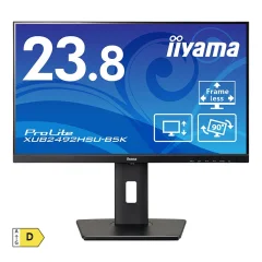 Monitor Iiyama 60,5 cm (23,8&quot;) XUB2492HSU-B6 1920x1080 100Hz IPS 0,4ms HDMI DisplayPort 4xUSB3.2 Pivot Zvočniki  2H sRGB99% ProLite