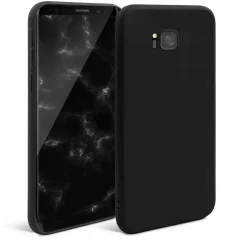 Moozy Minimalist Silikonski ovitek Series za Samsung S8, črn - tanek mehak TPU ovitek z mat površino