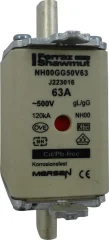 3 kosi. Mersen NH varovalka SF NH00GG50V63