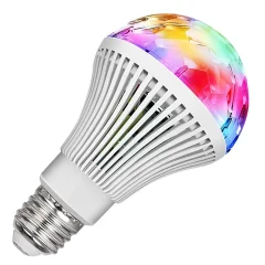 LED RGB vrtljiva disko žarnica E27 3W