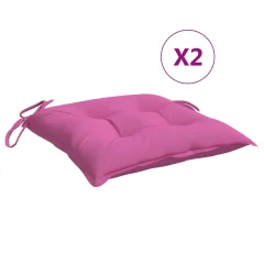 vidaXL Blazine za stole 2 kosa roza 40x40x7 cm blago