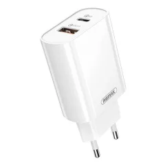 Remax RP-U37 omrežni polnilnik, USB + USB-C, 18 W (bel)