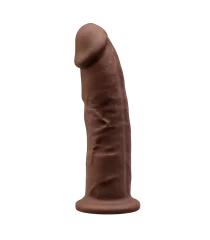 Silexd silikonski dildo model 2 9 rjava "