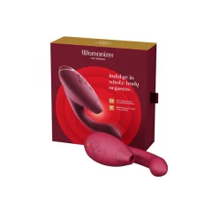 Dvojni stimulator klitorisa Womanizer Duo 2, temno rdeč