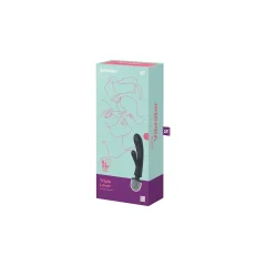 Masažni in rabbit vibrator Satisfyer Triple Lover, siv