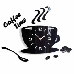 MODERN CLOCK Coffee Time 3D stenska ura