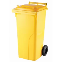 Zabojnik za odpadke in smeti CERTIFIKATI Europlast Austria - rumen 120L