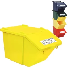 Dvonadstropna posoda za ločevanje odpadkov - rumena, 45L