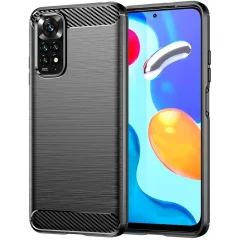 Silikonski ovitek za Xiaomi Redmi Note 11 5G - mat carbon črn