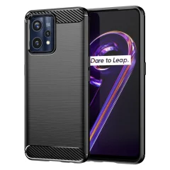 Silikonski ovitek za Realme 9 / Realme 9 Pro Plus - mat carbon črn