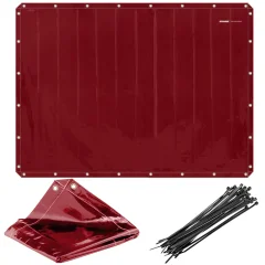 Zaščitna varilna zavesa paravan 239 x 175 cm - rdeča