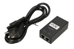 Extralink POE-48-24W-G adapter s priloženim AC kablom