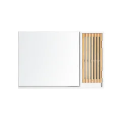 SoBuy stenska omarica z vrati v ogledalu v beli barvi v skandinavskem slogu
