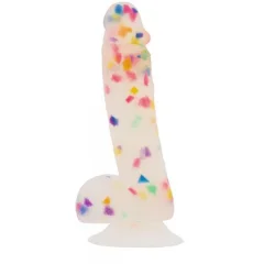 Dildo s konfeti Party Marty, 19 cm