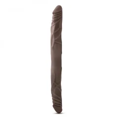 Dvojni dildo Dr. Skin, 36 cm, temno rjav