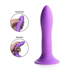 Upogljiv silikonski dildo, vijoličen