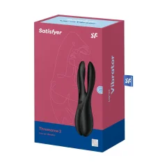 Stimulator klitorisa Satisfyer Threesome 2, črn