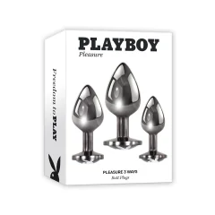 Set analnih čepov Playboy Pleasure 3 Ways