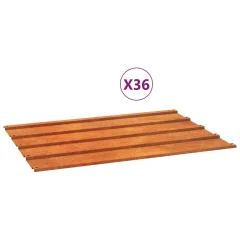 vidaXL Strešne plošče 36 kosov zarjavele 60x44 cm corten jeklo