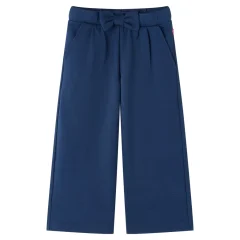 Otroške hlače s širokimi hlačnicami mornarsko modre 116