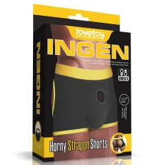 STRAP-ON BOKSARICE Lovetoy Ingen Horny Yellow-črna-M/L