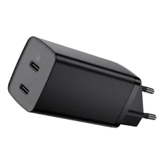 Baseus adapter CCGAN2L-E01 hišni polnilec 220V Gun2Lite Quick Charge 65W vhod 2x Type C - Original (EU Blister) črn