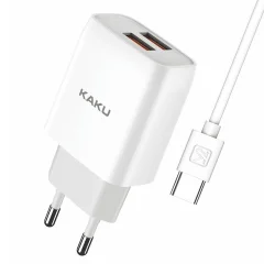 Kakusiga hišni polnilec Q/HHDZ 2,4A 2x USB vtič s polnilnim kablom Type C