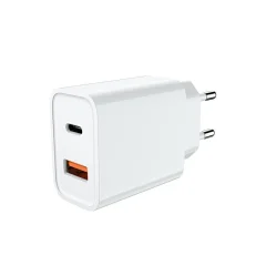 Jellico adapter C9 hišni polnilec Quick Charge 20W 2x vhod Type C PD 3.0 in USB - Original (EU Blister) bel