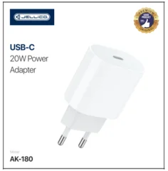 JELLICO Hišni polnilec AK-180 (Quick Charge) 20W vhod Type-C - Original (EU Blister) bel.