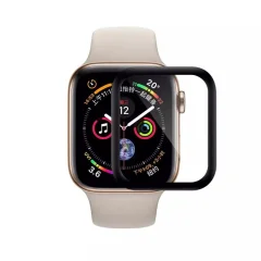 Kaljeno steklo Riff Hot Bending 3D Curved za Apple Watch Series 7 s 45 mm črnim zaslonom