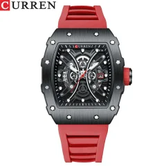 CURREN 8438 Luksuzni Quartz moške Watch - vodoodporen, japonski gibanje, športno in modno oblikovanje Red