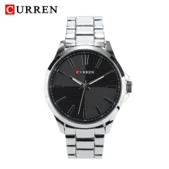 CURREN 8322 Lepi moški Quartz Watch Enostavno, vendar priljubljeno iz nerjavečega jekla trak Watch Quartz Moški silver-black