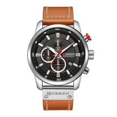 CURREN 8291 Moške ure Quartz gibanje Fashion&Casual Auto datum usnje Band ure KREb941911