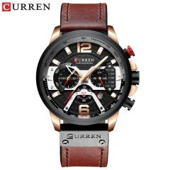 CURREN 8329 quartz Moški vroče prodajo ure moški zapestje Quartz Watch Factory zapestne ure reloj relogio masculino Rose Gold Black