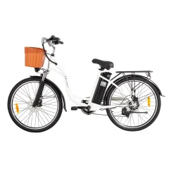 DYU C6 26" električno kolo (350W motor, 36V12.5Ah baterija, 40KM doseg), bela