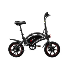 DYU D3F 14" električno kolo (250W motor, 36V10Ah baterija, 40KM doseg), črna