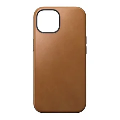 Nomad, Moderna usnjena torbica za iPhone 15, Svetlo rjava