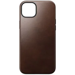 Nomad, Moderna usnjena torbica Horween za iPhone 15 Plus, Rjava